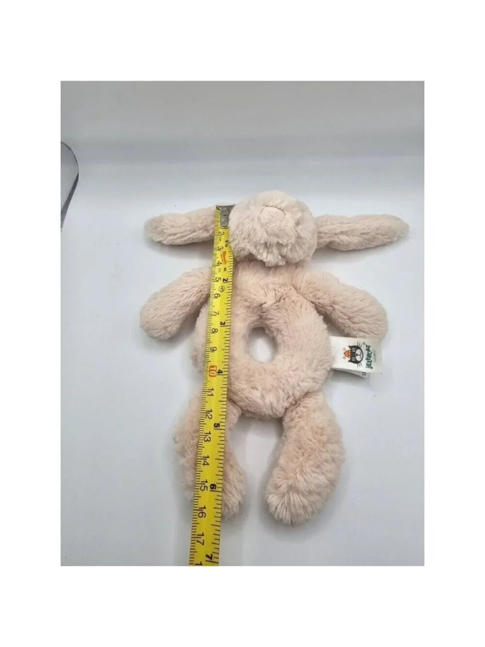 Jellycat Bashful Blush Bunny Ring Rattle Rabbit Plush Grabber Soft Baby Toy
